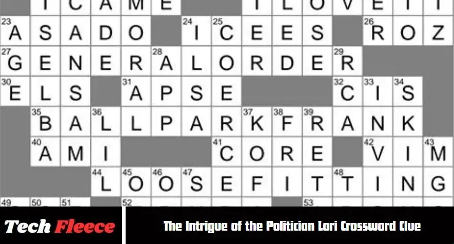 The Intrigue of the Politician Lori Crossword Clue